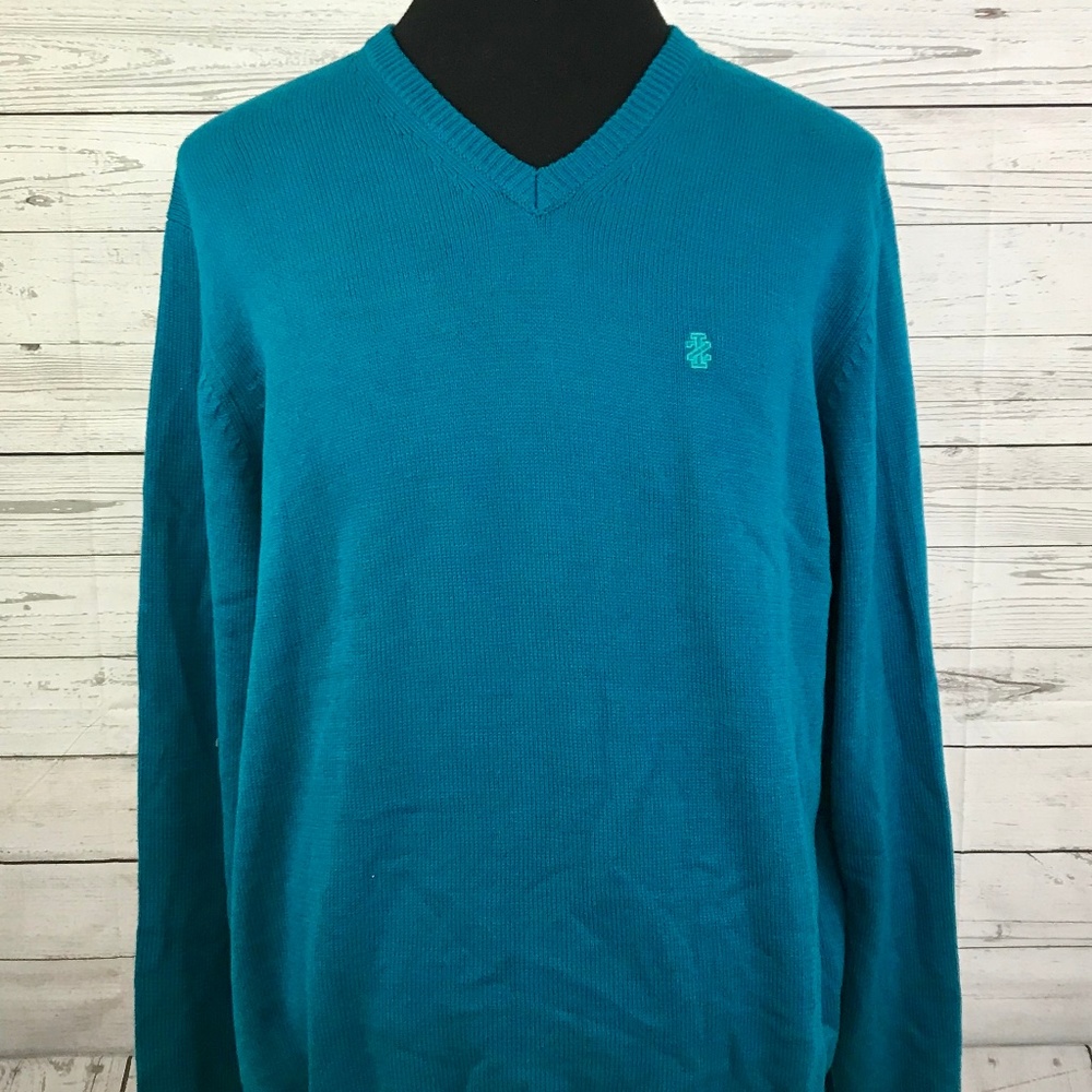 IZOD Mens Blue V-Neck Sweater Size 2XL NEW